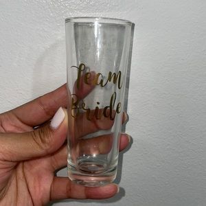 “team bride” shot glass